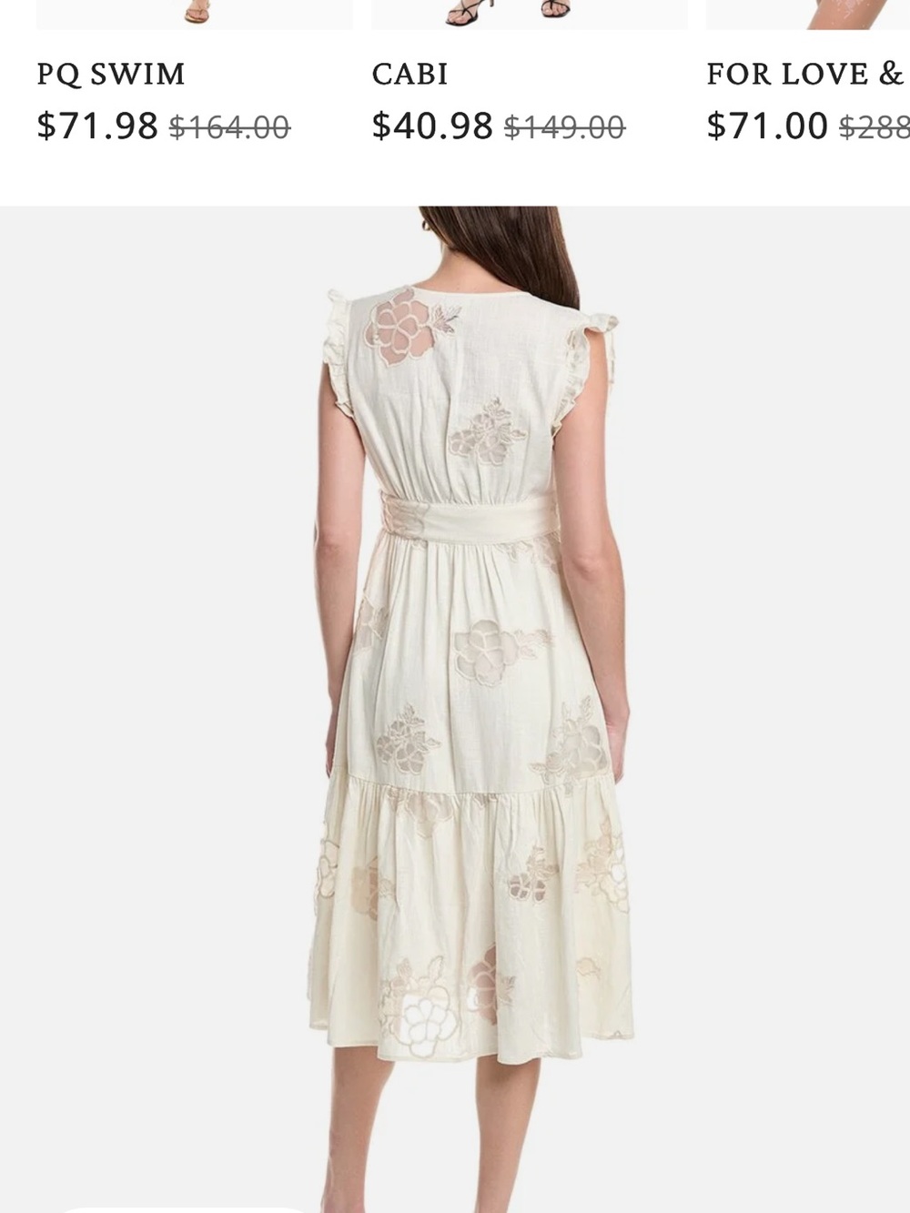 CAbi Linen-Blend Wrap Dress